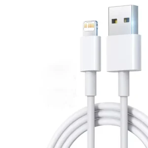 Câble USB vers Lightning blanc pour recharge rapide iPhone et iPad