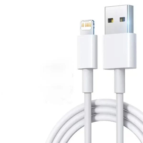 Câble USB vers Lightning blanc pour recharge rapide iPhone et iPad