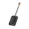 Adaptateur CarPlay sans fil câble tressé USB-C adaptateur carplay sans fil boitier cable tresse USB-C orange iPhone Android Auto voiture