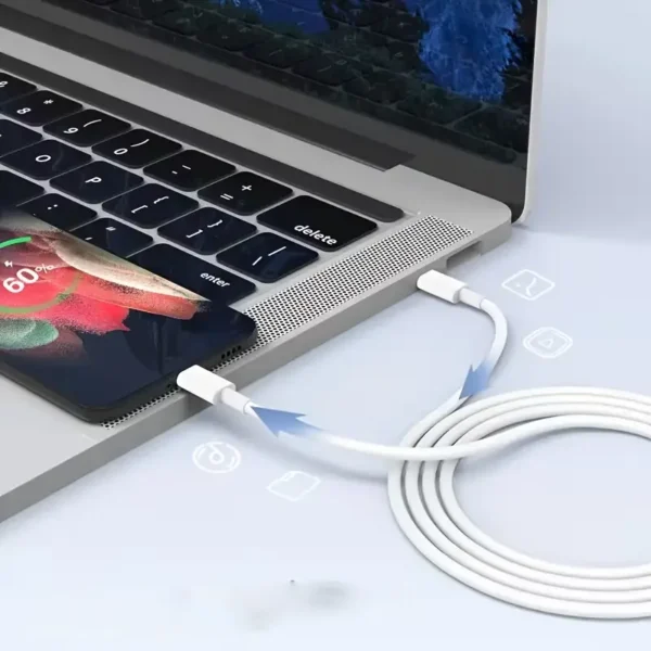 Câble USB-C vers USB-C 1m blanc 60W