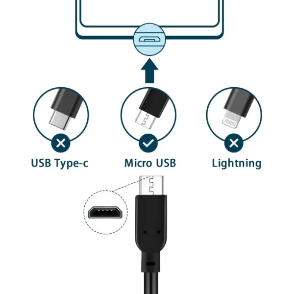Câble USB vers Micro-USB 1m noir recharge Android manette enceinte Bluetooth