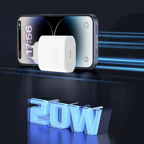 Chargeur secteur USB-C 20W blanc